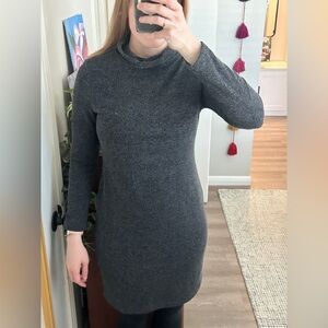 Banana Republic Charcoal Long Sleeve Sweater Dress